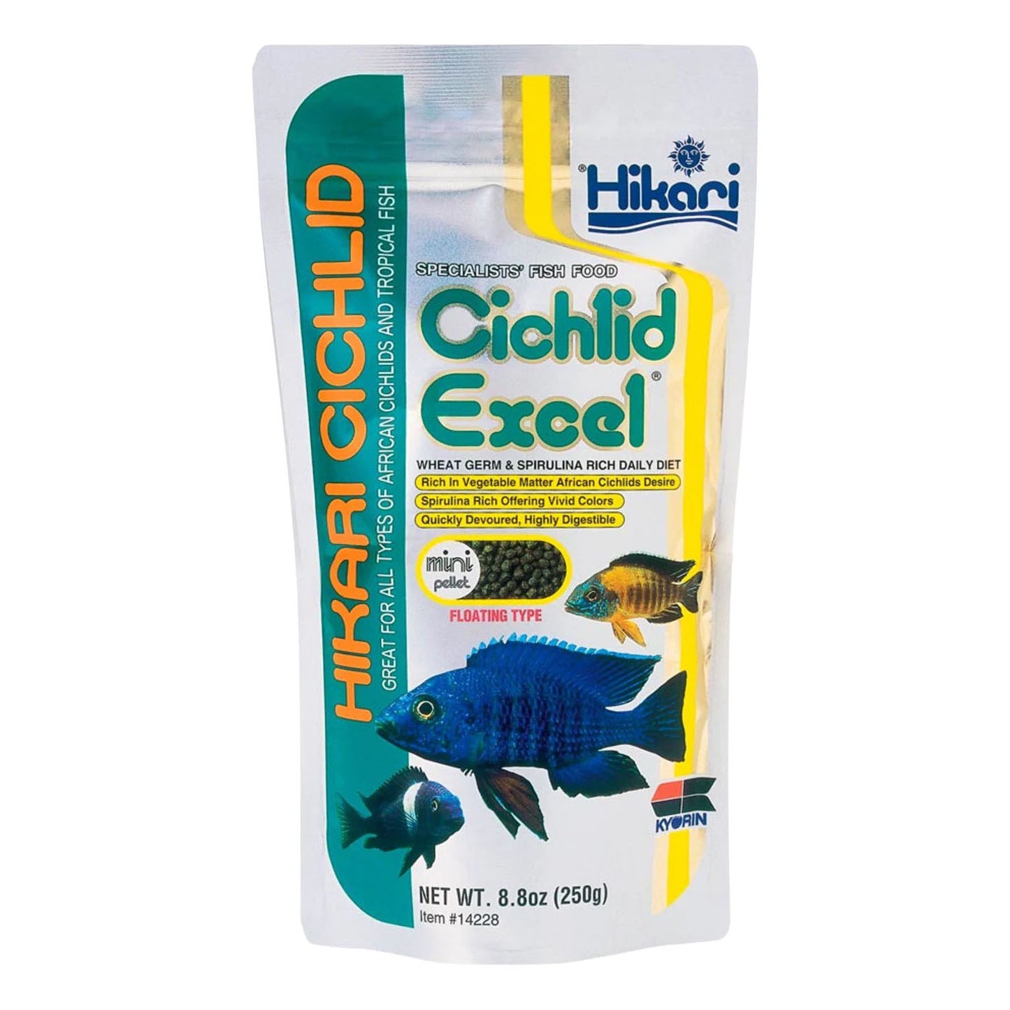 Hikari Cichlid Excel Mini Pellet Fish Food - 8.8oz.