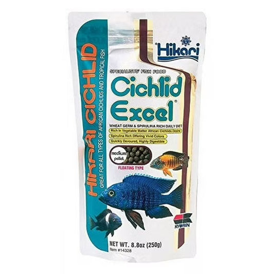Hikari Cichlid Excel Medium Pellet Fish Food - 8.8 oz