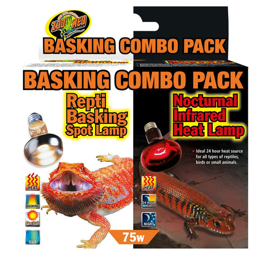 ZooMed Basking Day and Night Lamps Combo Pack 75 Watt